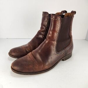 Frye Melissa Women's Redich Brown Studded Ankle Boots Size 8